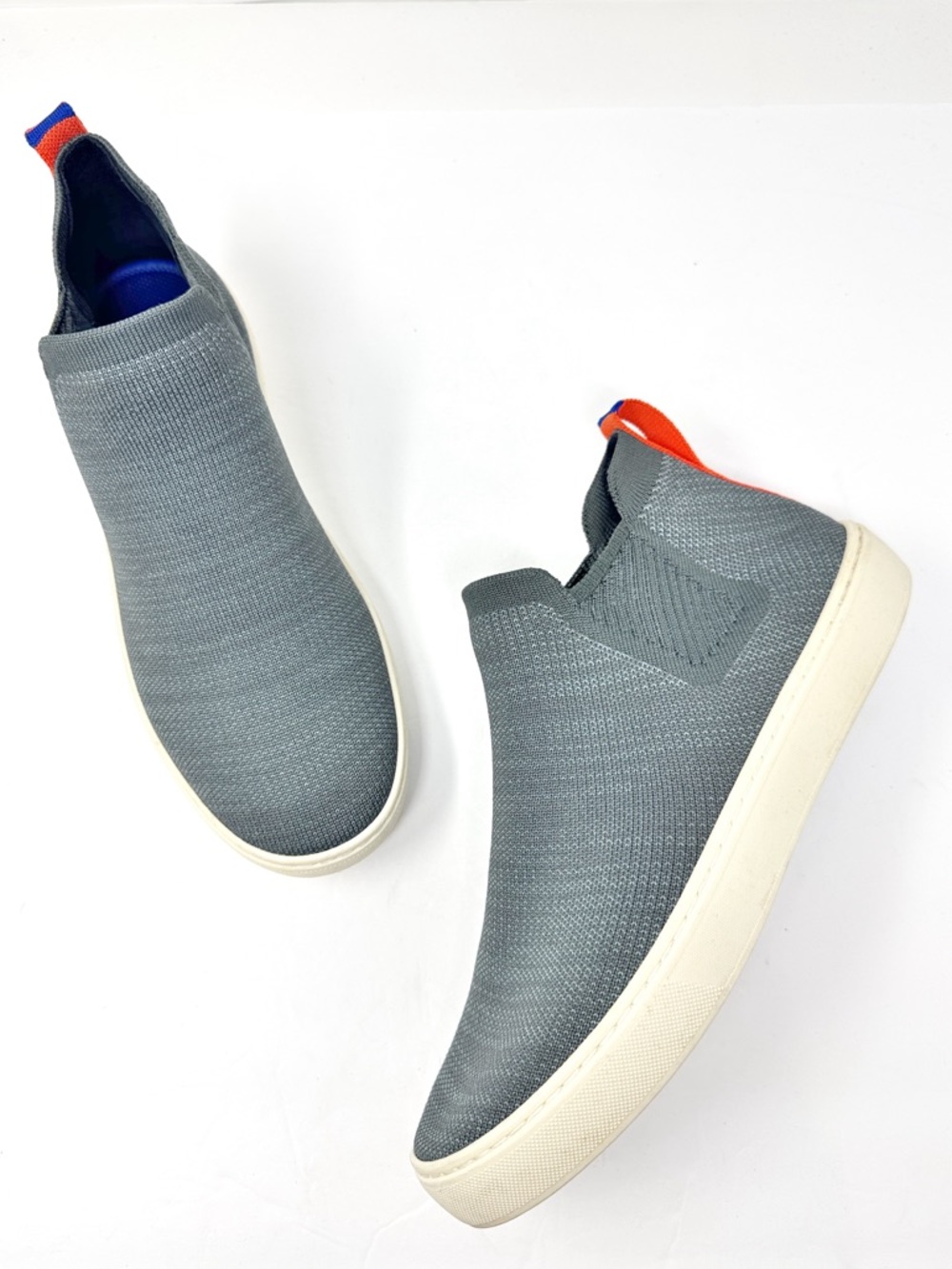 Rothy’s Pull  On Chelsea Boots Sneakers Fog Melange Gray Size 9.5